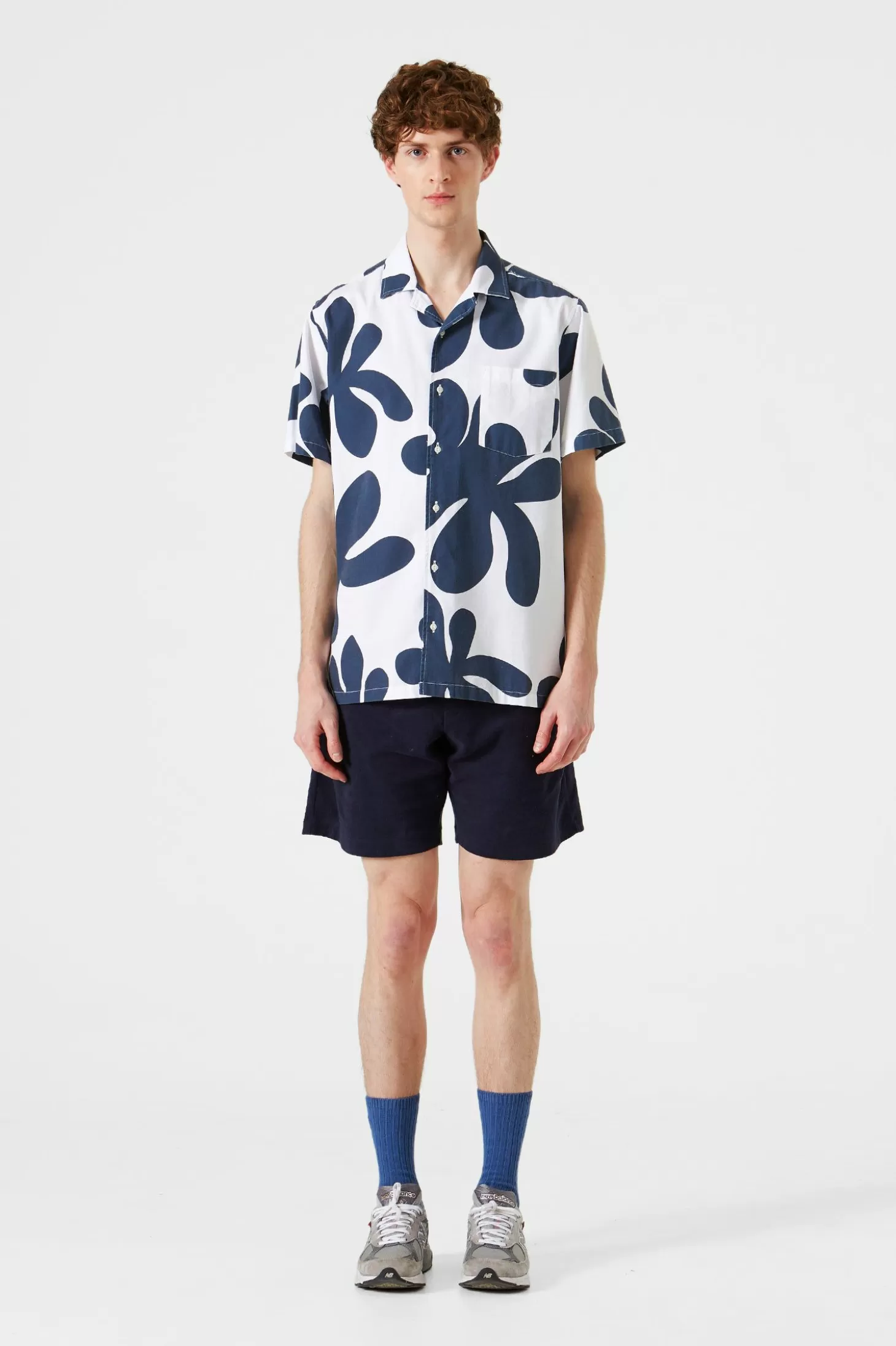 Best Edmmond Studios Alice Short Sleeve Shirt Printed Navy