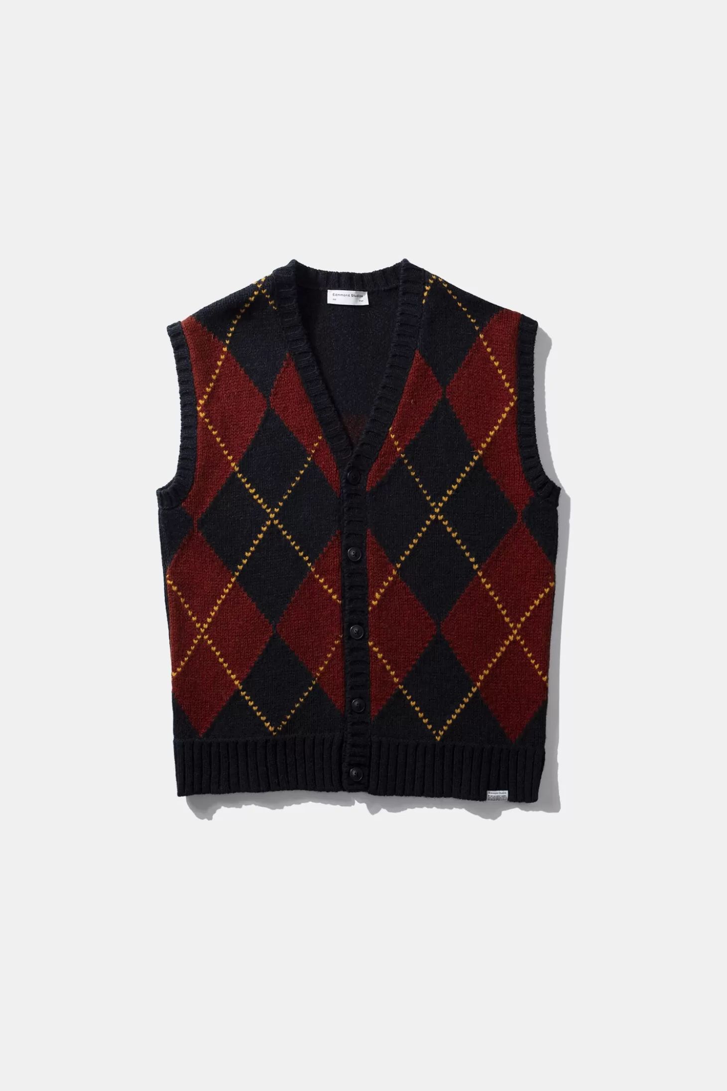 Online Edmmond Studios Argyle Vest Plain Navy