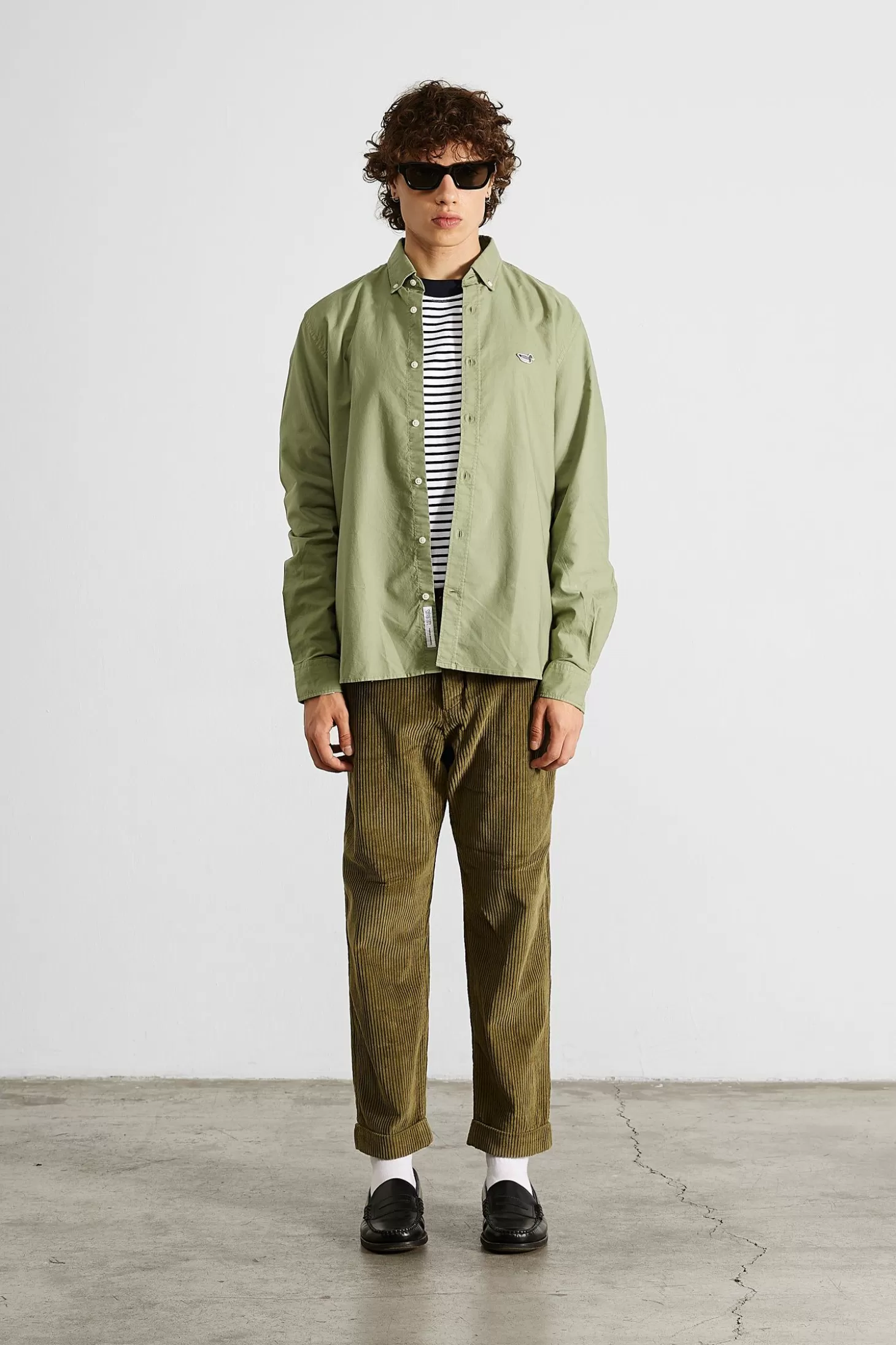 Flash Sale Edmmond Studios Bd Shirt Oxford Plain Olive