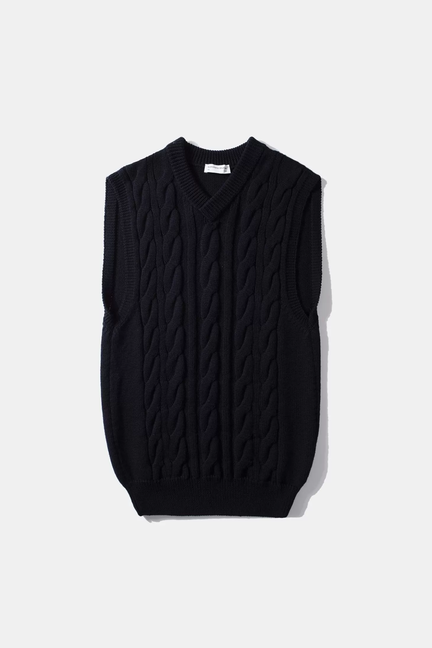 Outlet Edmmond Studios Braided Vest Plain Navy