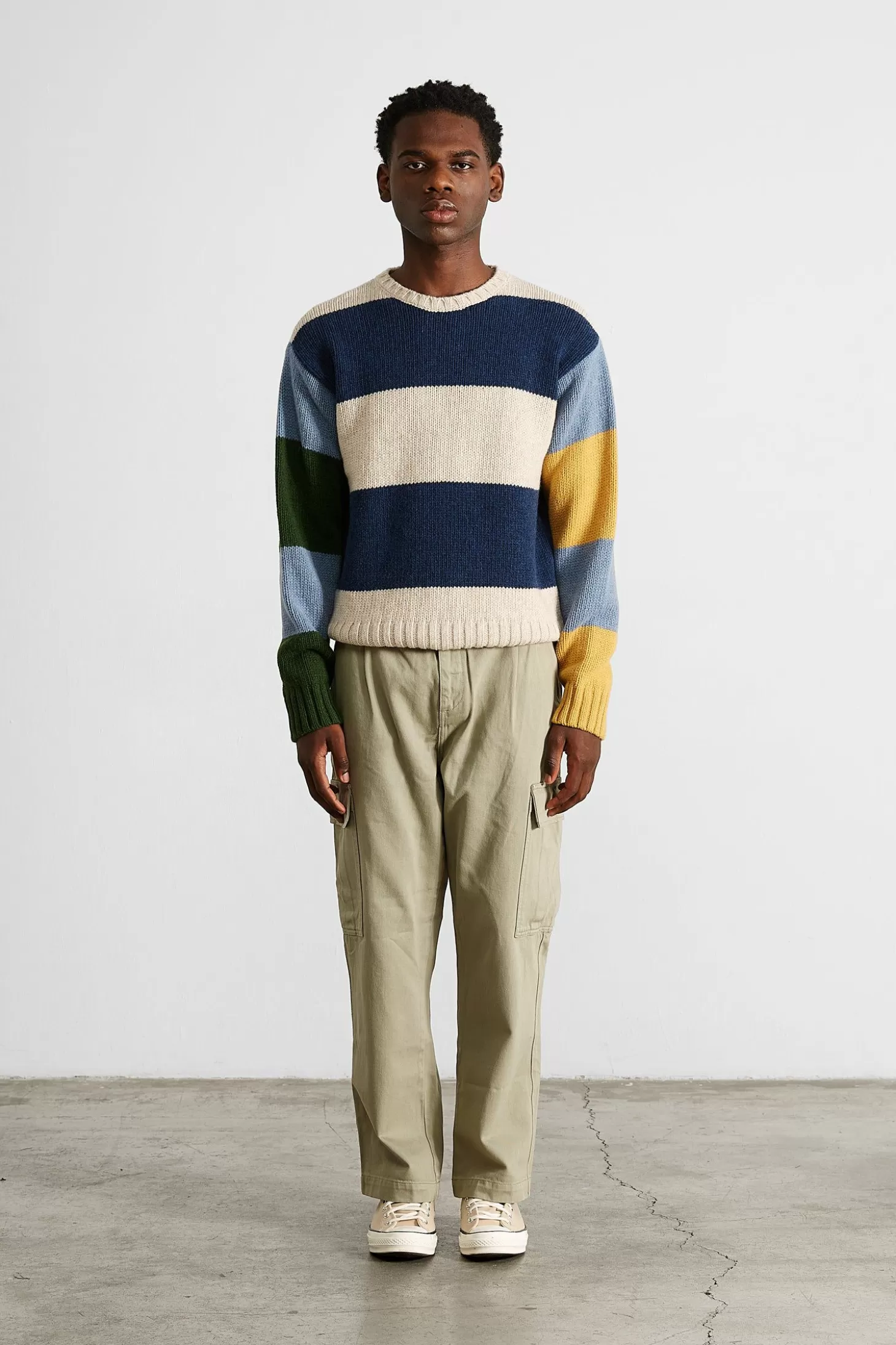 Outlet Edmmond Studios Clown Sweater Colour Block Navy