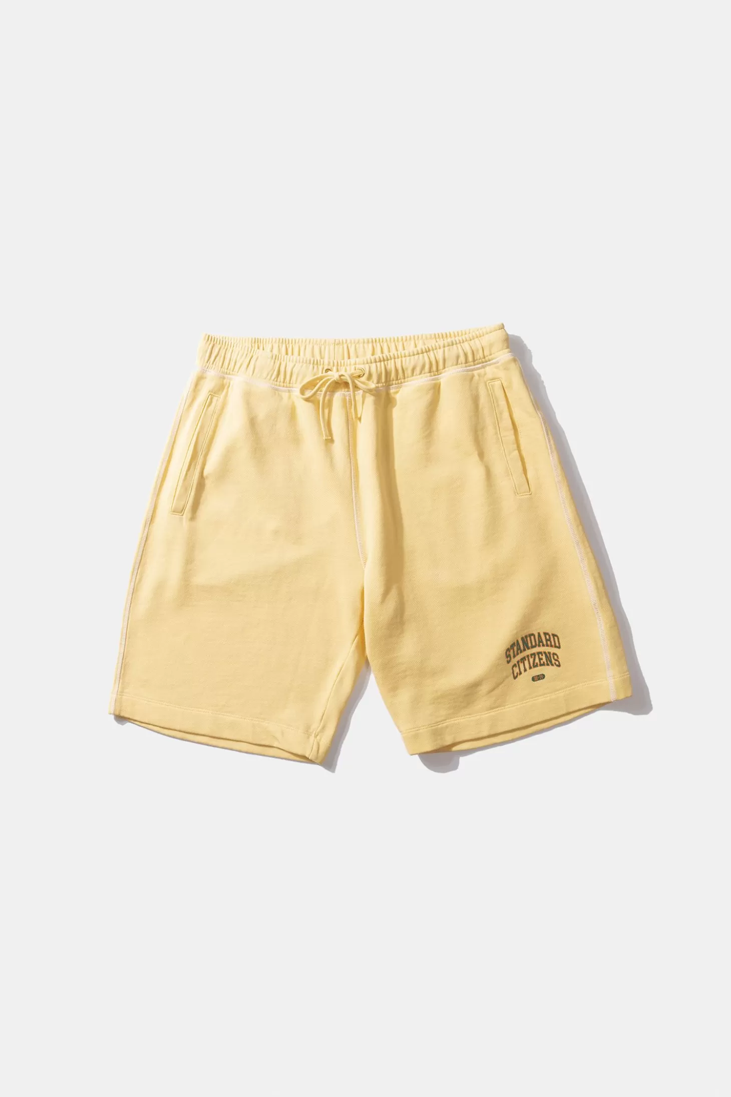 Online Edmmond Studios College Arch Shorts Plain Light Yellow