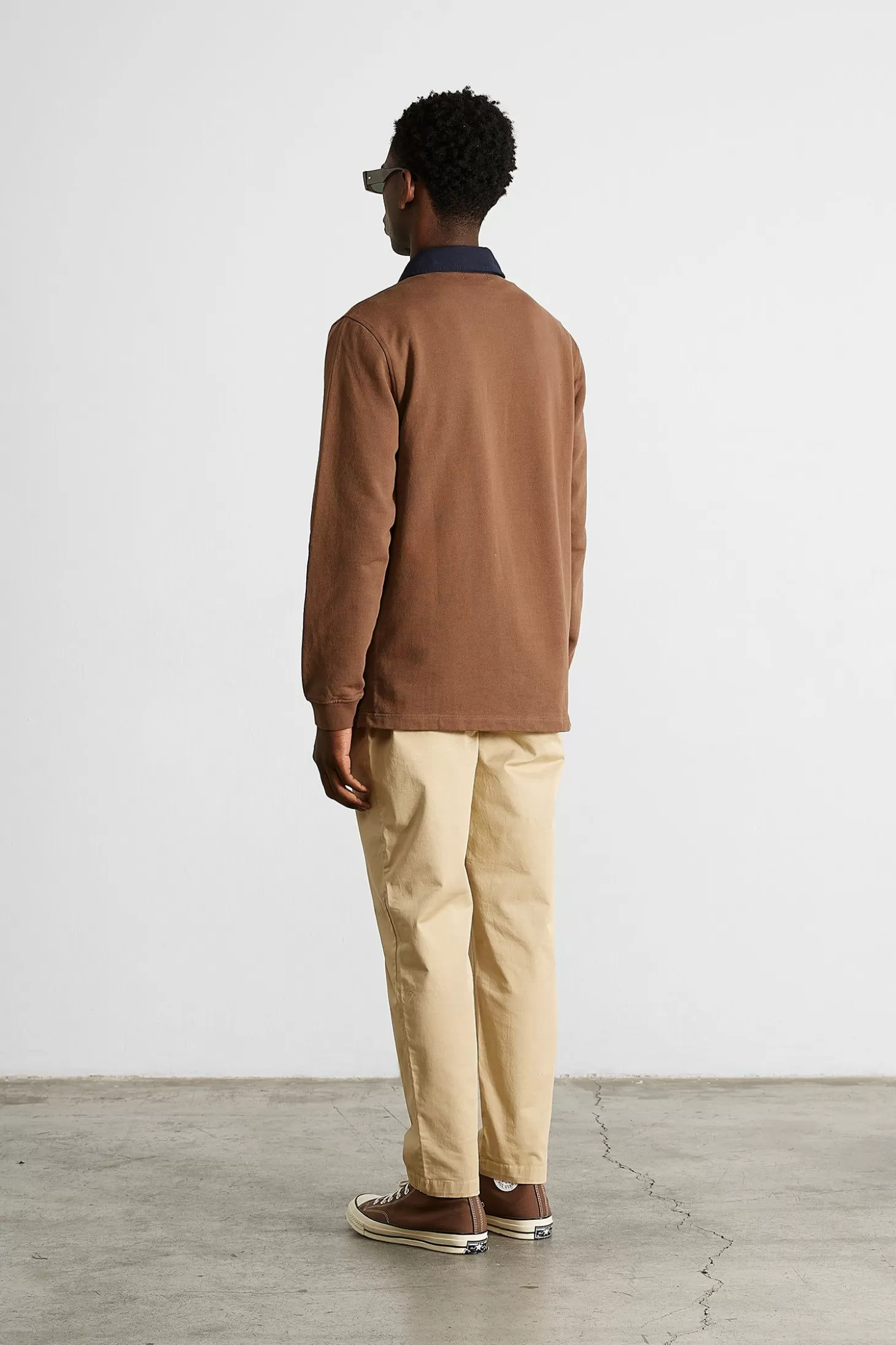 Sale Edmmond Studios College Polo Plain Brown