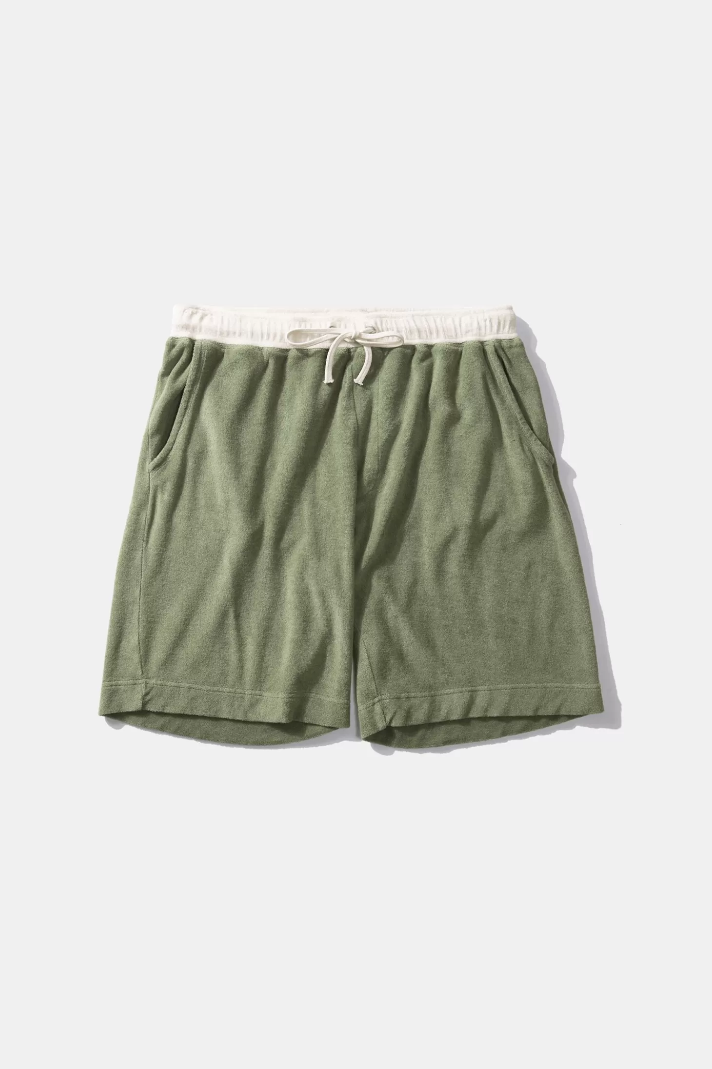 New Edmmond Studios Contrast Terry Shorts Plain Olive