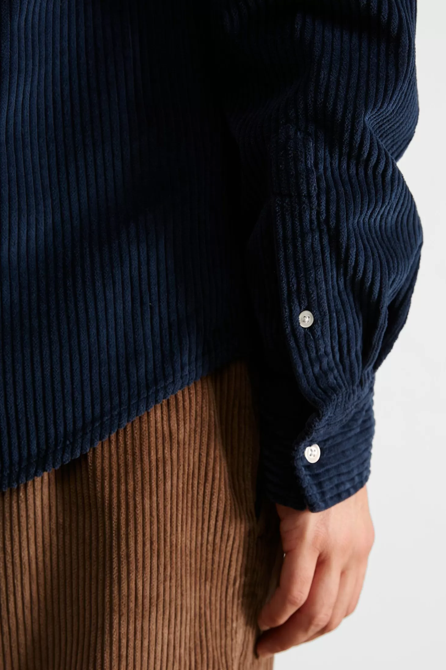 Best Sale Edmmond Studios Cord Shirt Plain Navy