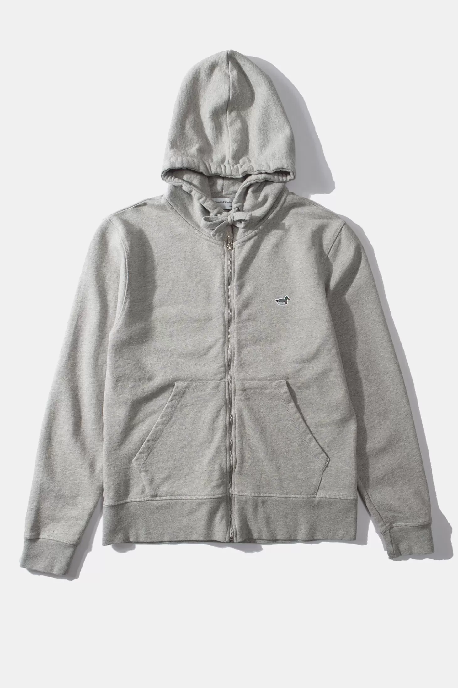Best Sale Edmmond Studios Duck Patch Zip Hoodie Plain Grey