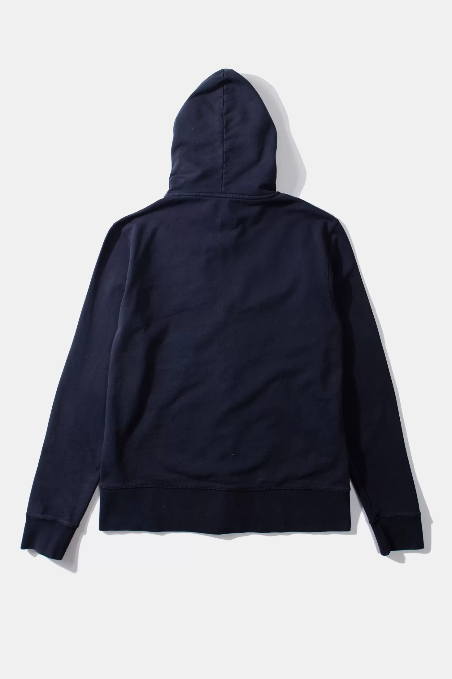Shop Edmmond Studios Duck Patch Zip Hoodie Plain Navy