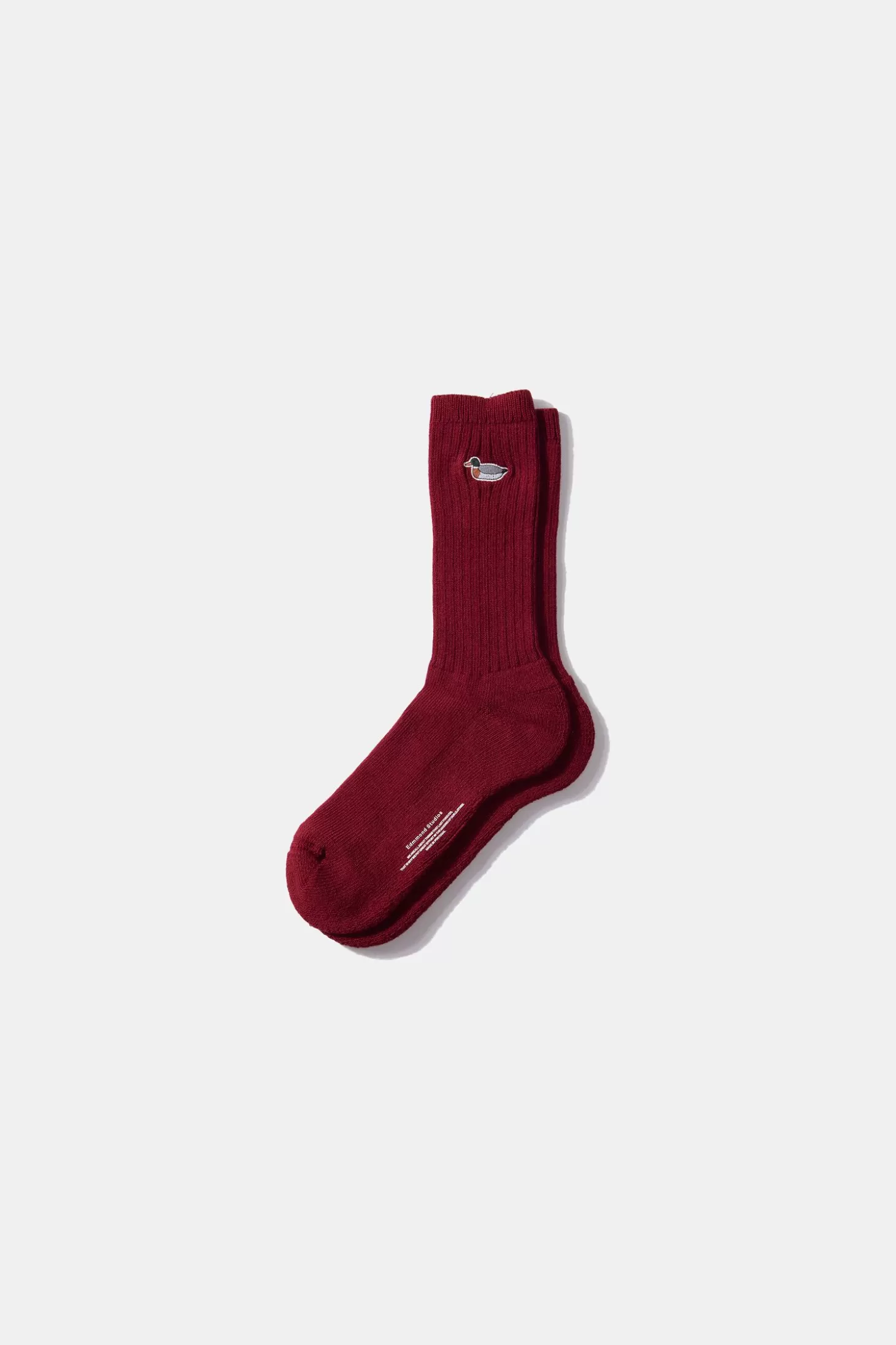 Fashion Edmmond Studios Duck Socks Plain Bordeaux