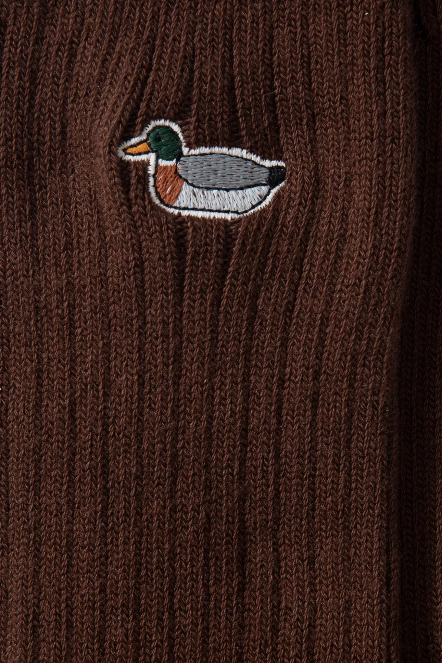 Shop Edmmond Studios Duck Socks Plain Dk Brown