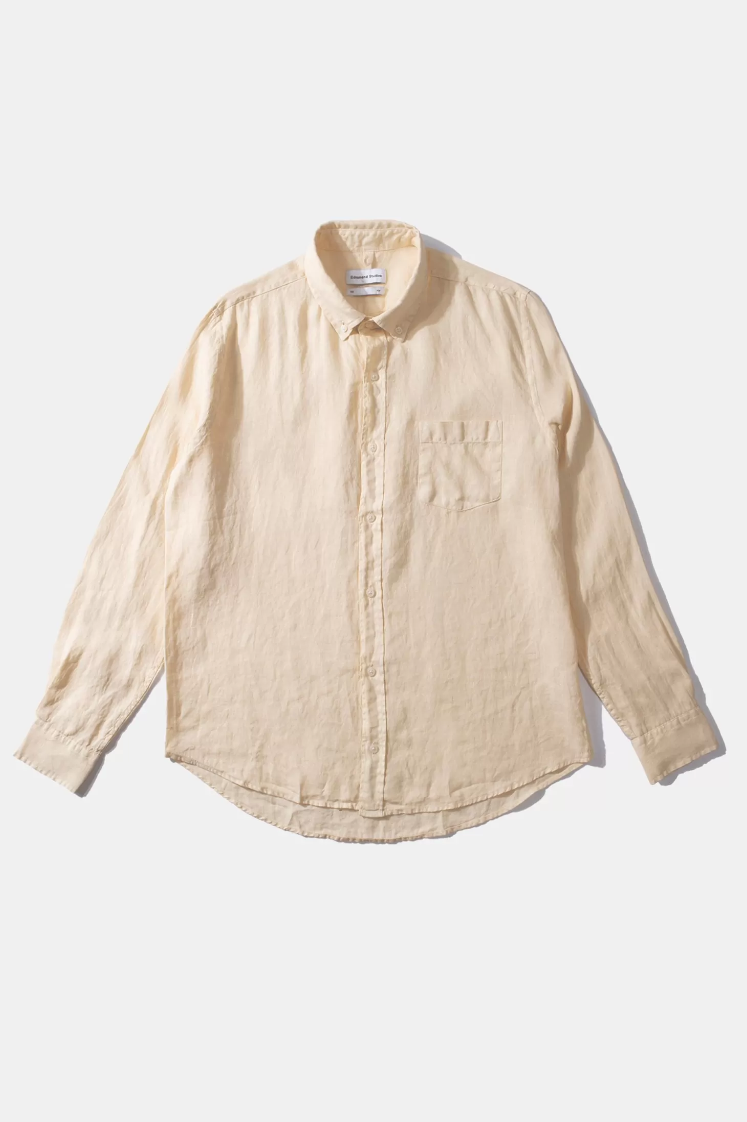 Discount Edmmond Studios Linen Shirt Plain Beige