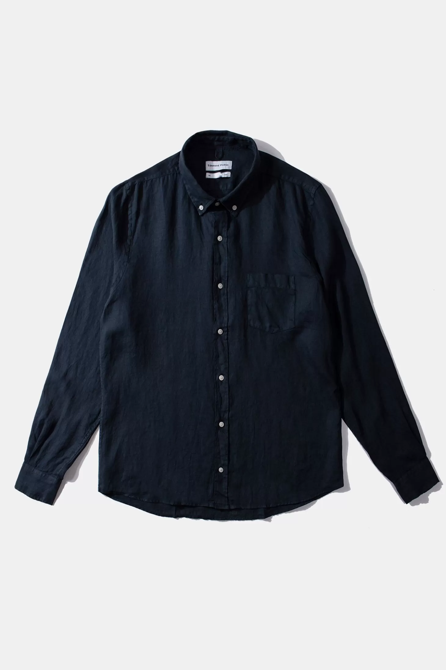 Store Edmmond Studios Linen Shirt Plain Navy