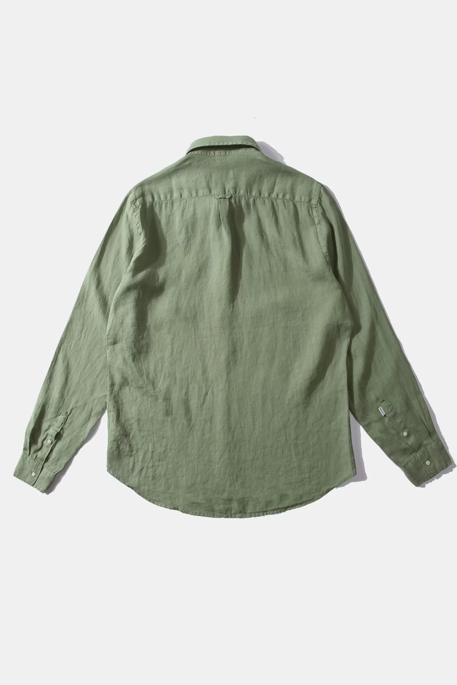 Sale Edmmond Studios Linen Shirt Plain Olive
