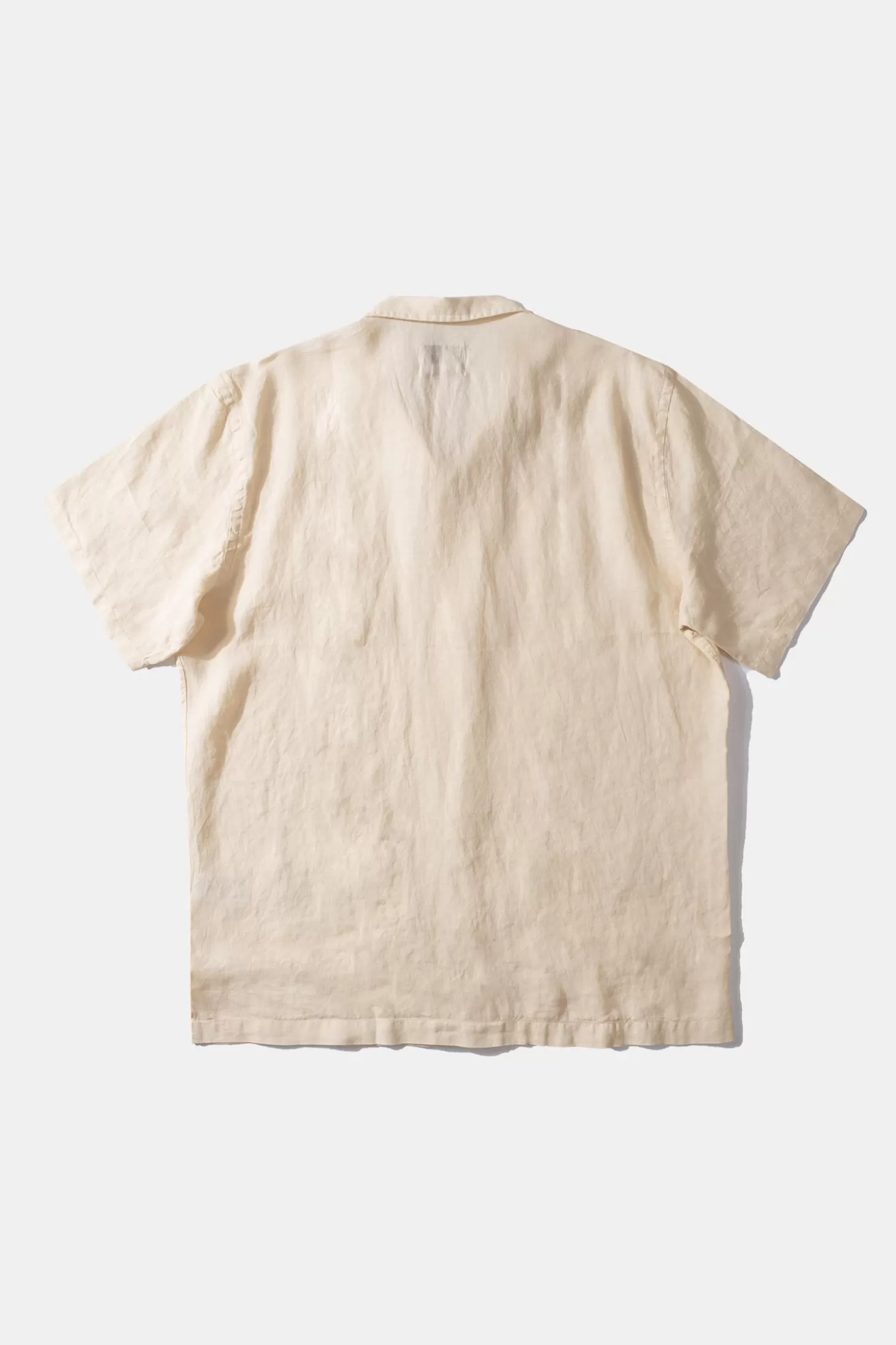 Fashion Edmmond Studios Linen Short Sleeve Plain Off White