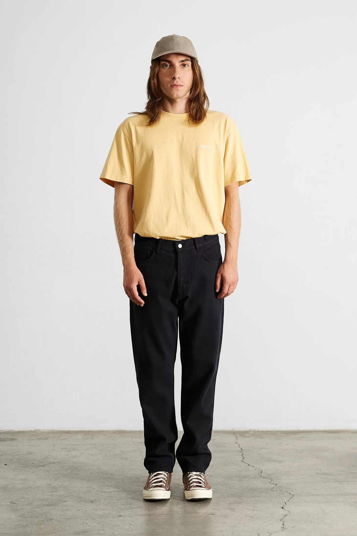 Shop Edmmond Studios Mini Logo Plain Light Yellow