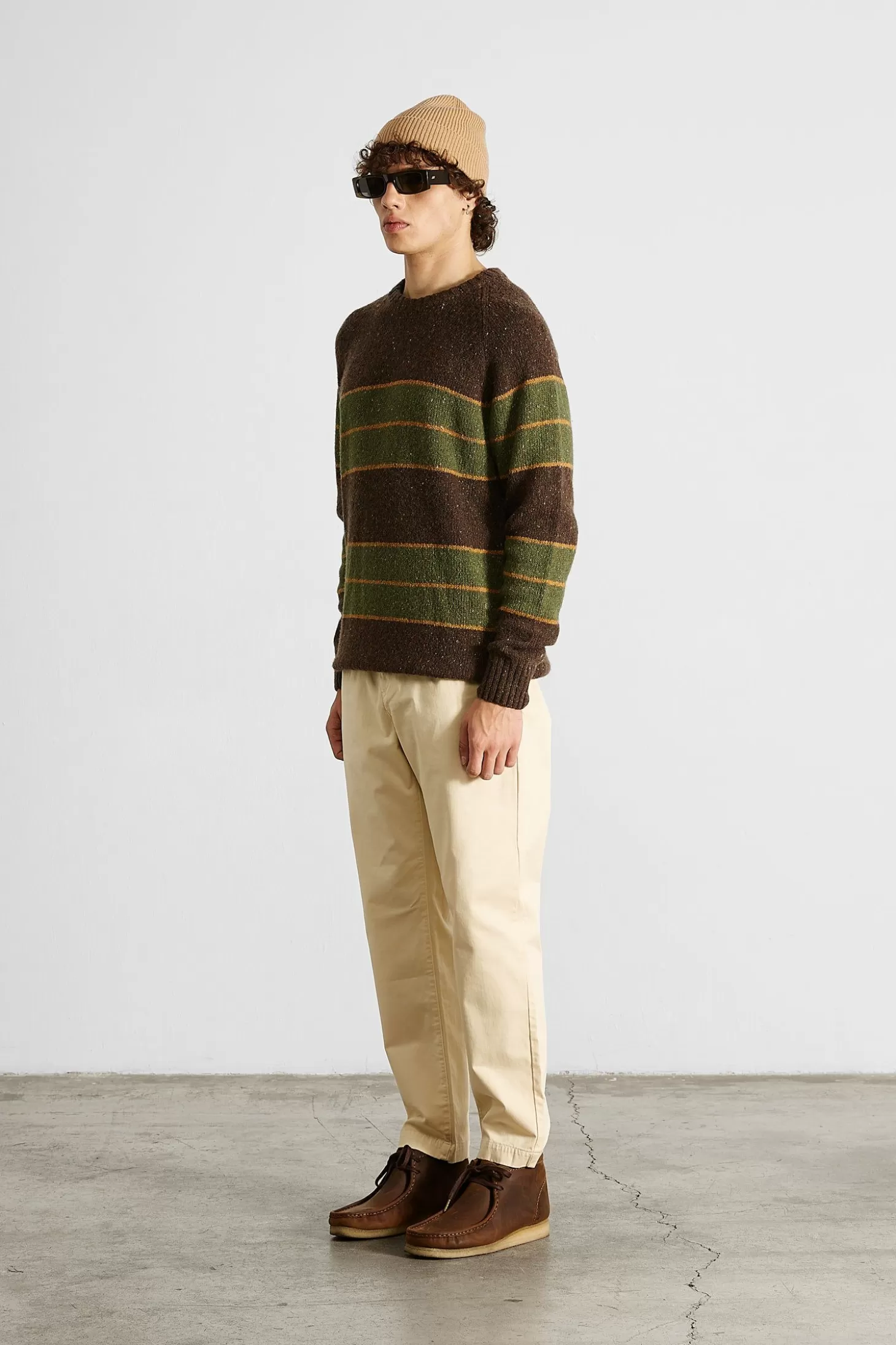 Flash Sale Edmmond Studios Multi Stripes Sweater Plain Brown