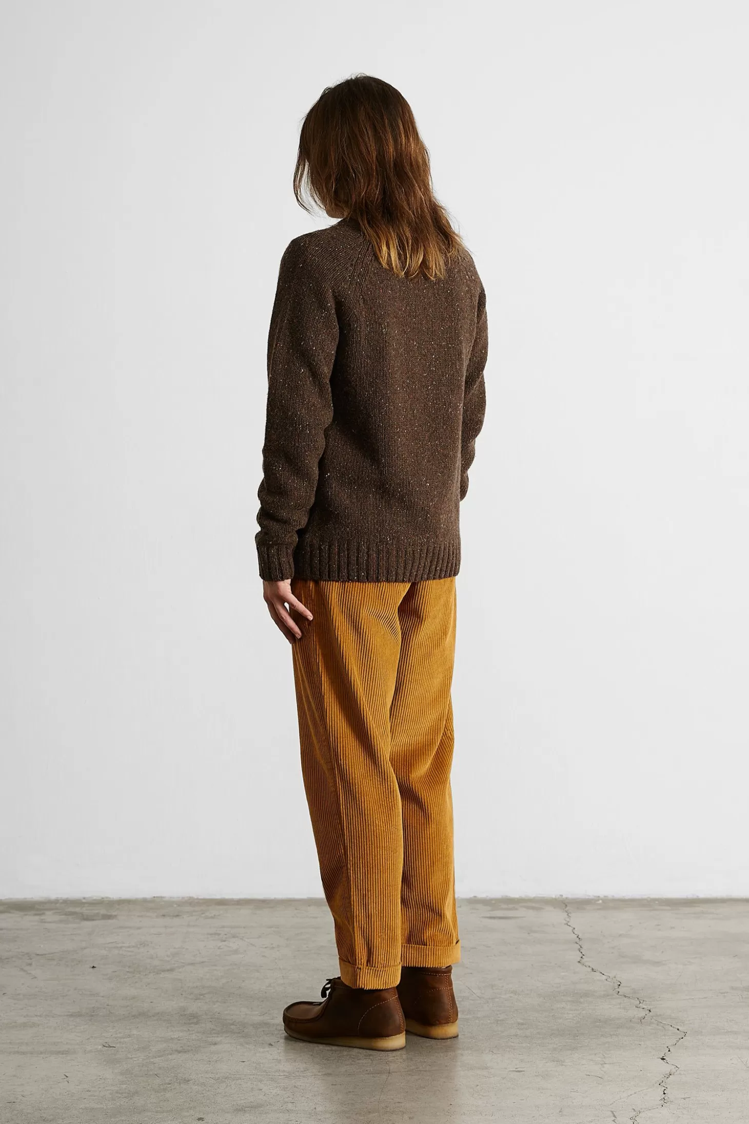 Shop Edmmond Studios Paris Sweater Plain Brown