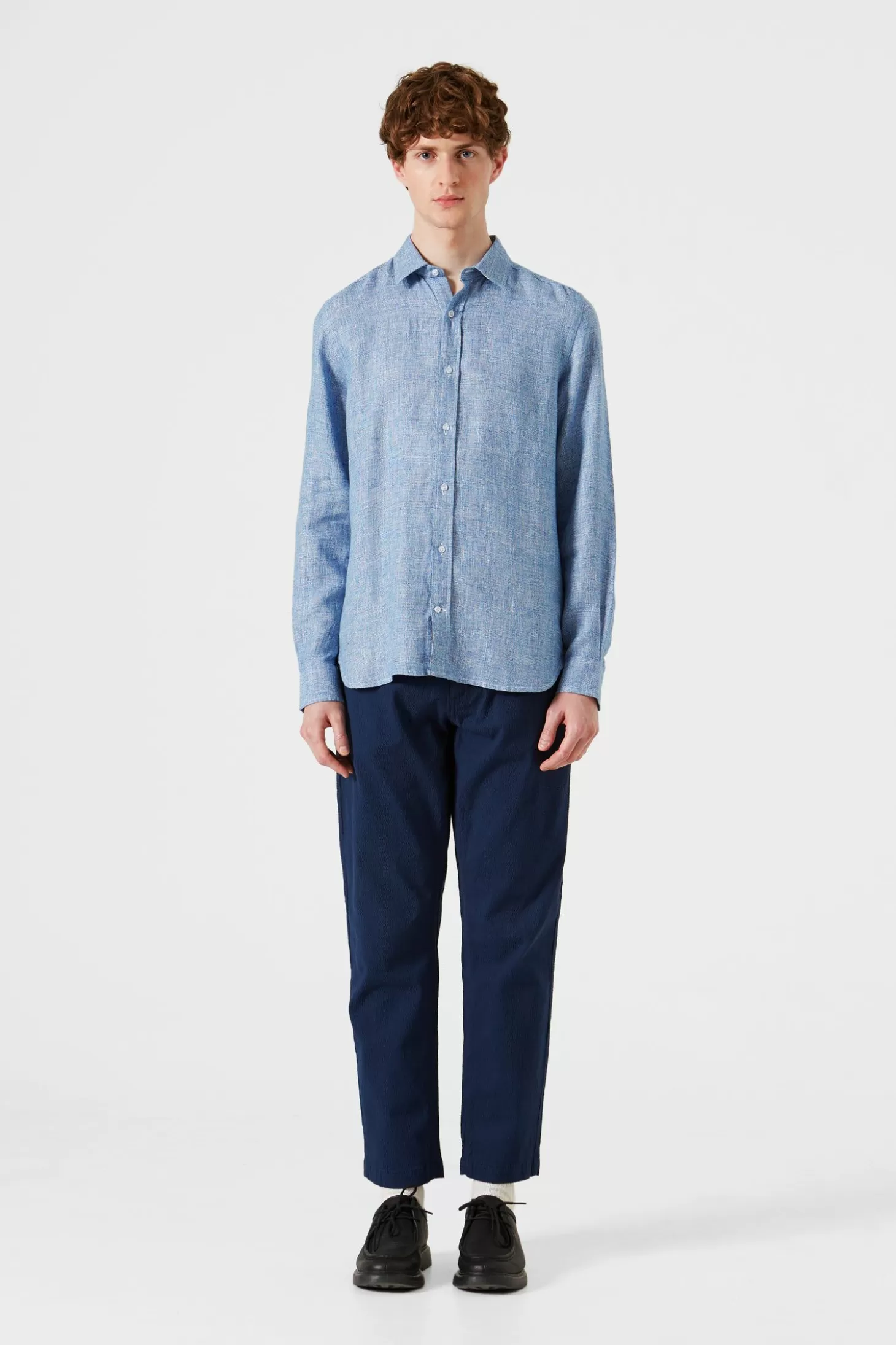 New Edmmond Studios Port Shirt Plain Blue