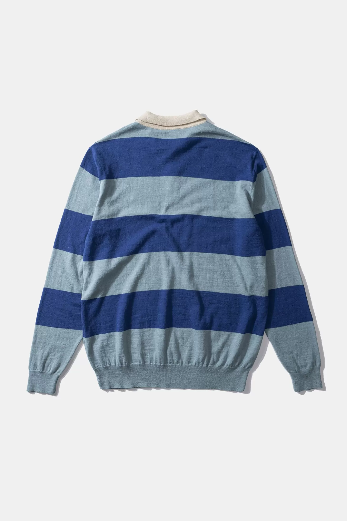 Store Edmmond Studios Rugby Knitted Polo Plain Blue