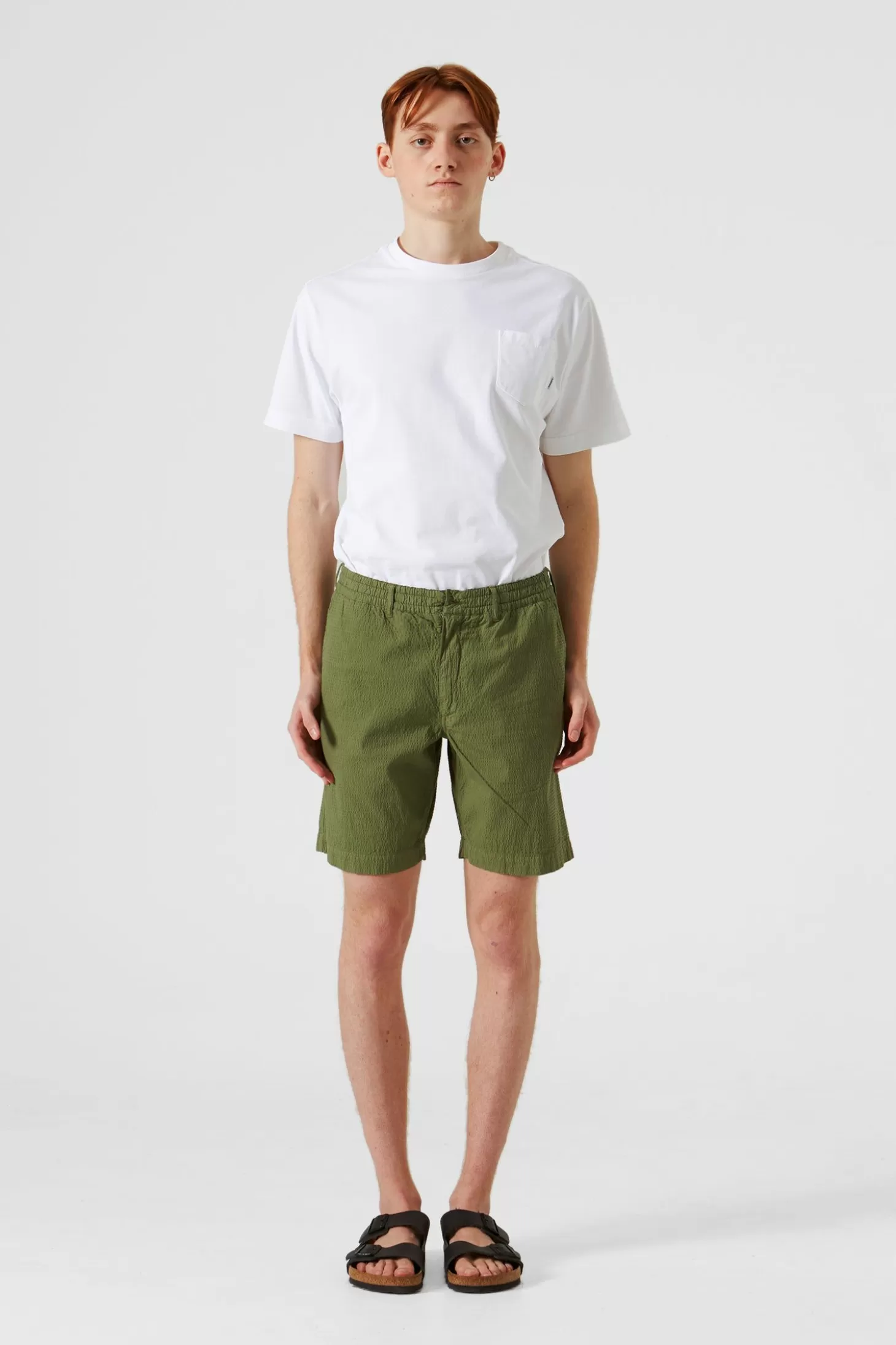 Clearance Edmmond Studios Seersucker Plain Khaki
