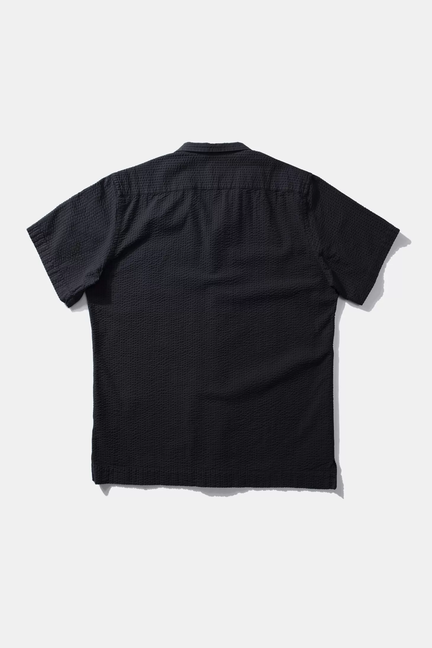 Sale Edmmond Studios Seersucker Shirt Plain Navy