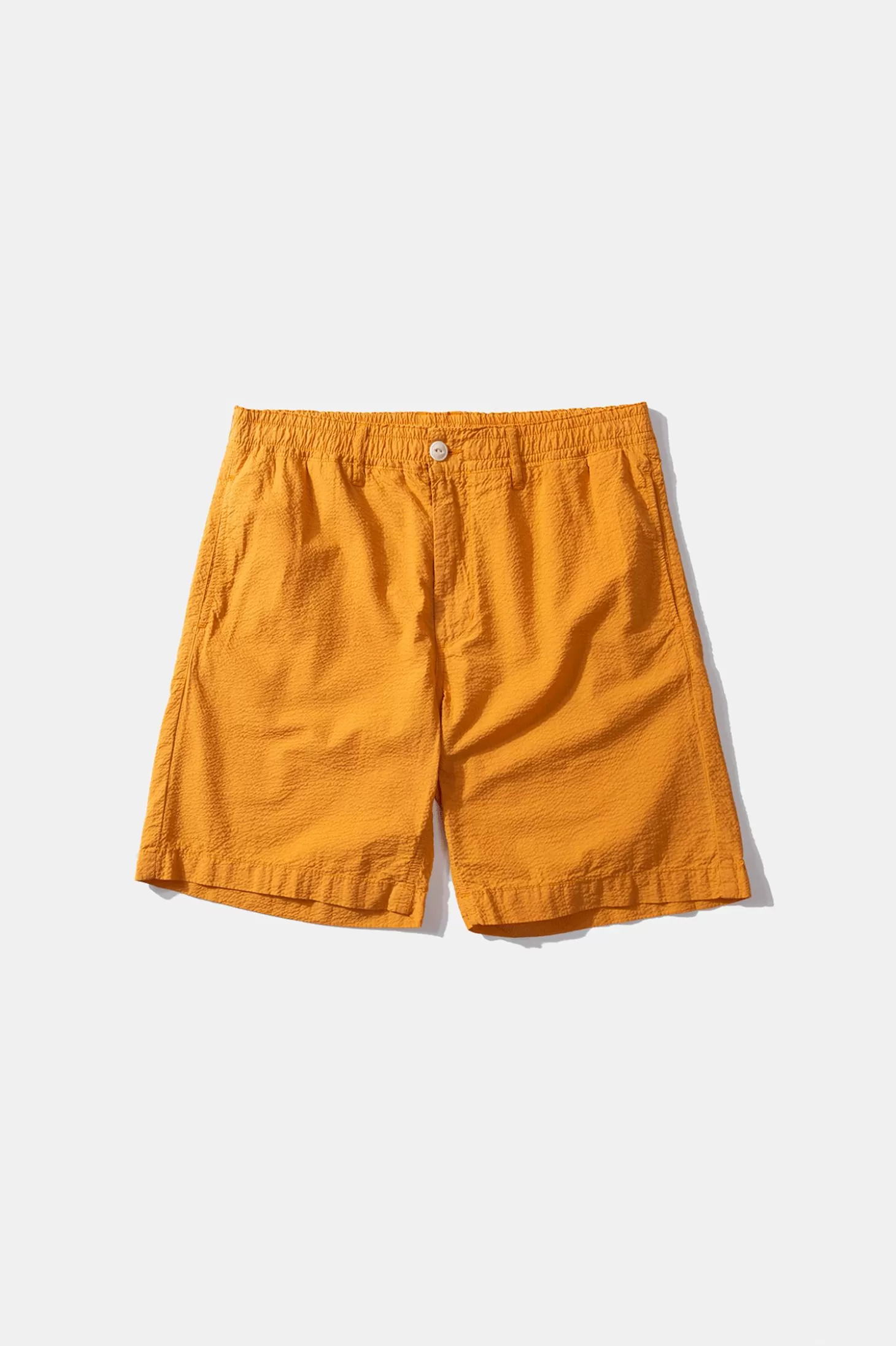 Flash Sale Edmmond Studios Seersucker Shorts Plain Mustard
