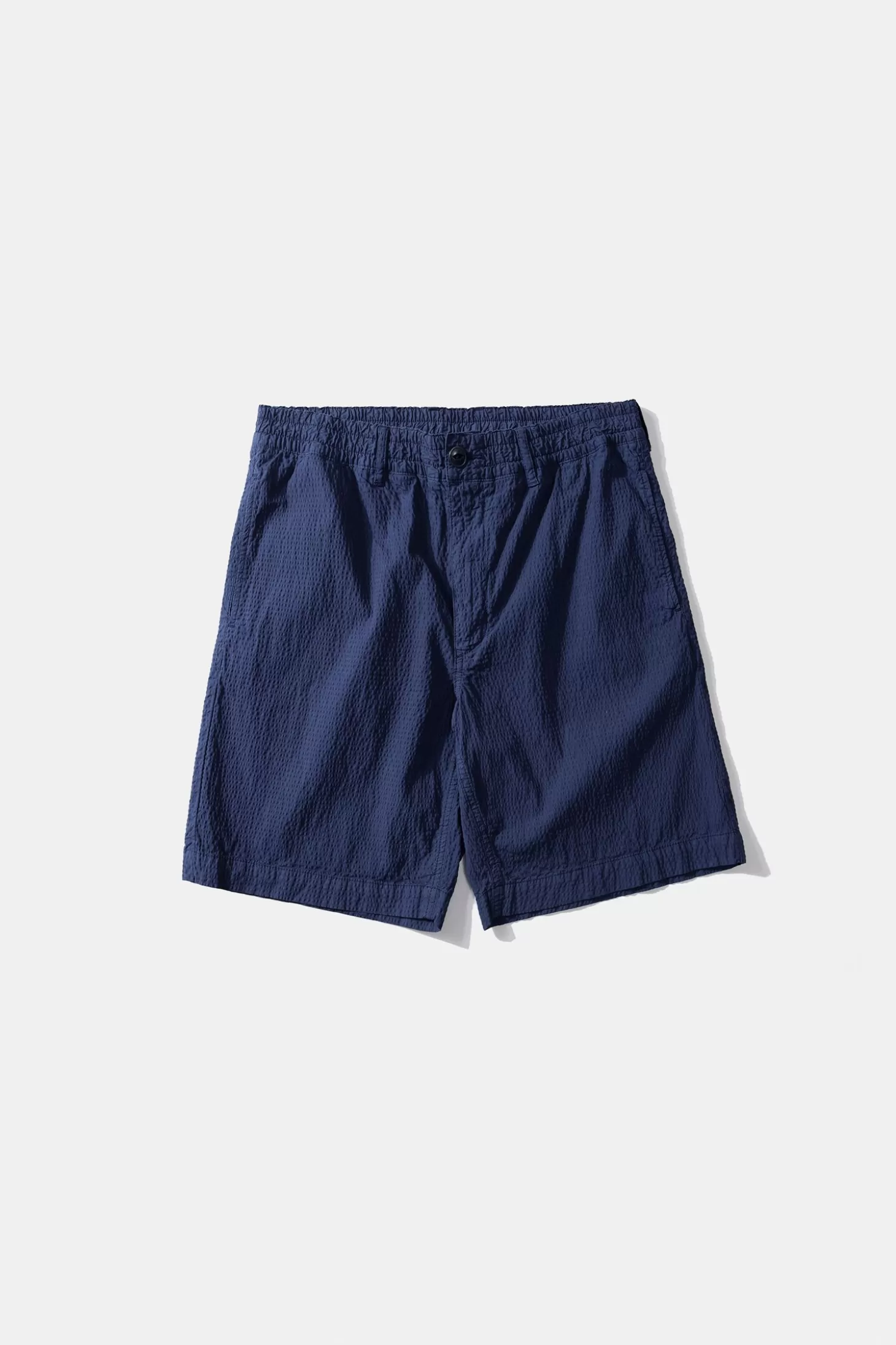 Best Edmmond Studios Seersucker Shorts Plain Navy