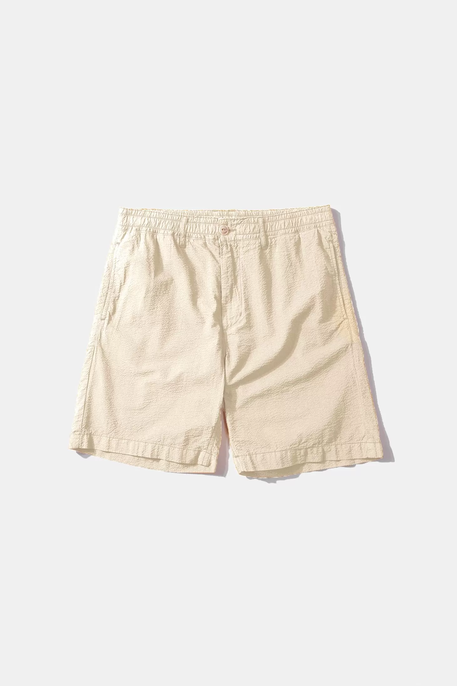 Flash Sale Edmmond Studios Seersucker Shorts Plain Off White