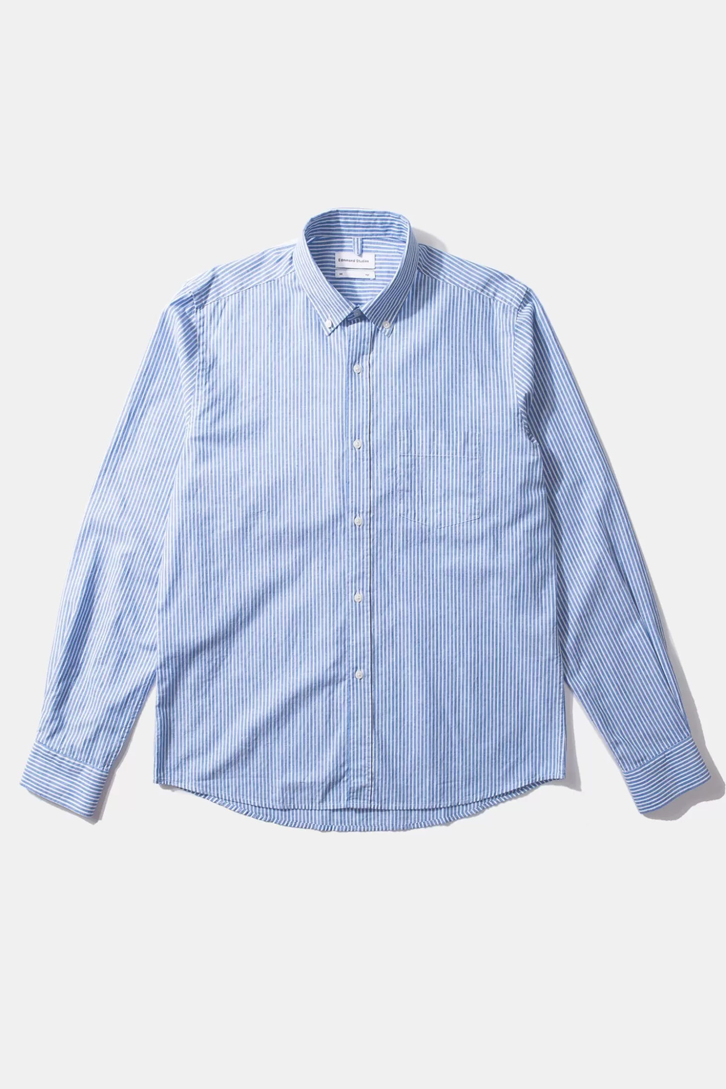 Online Edmmond Studios Striped Linen Shirt Plain Light Blue