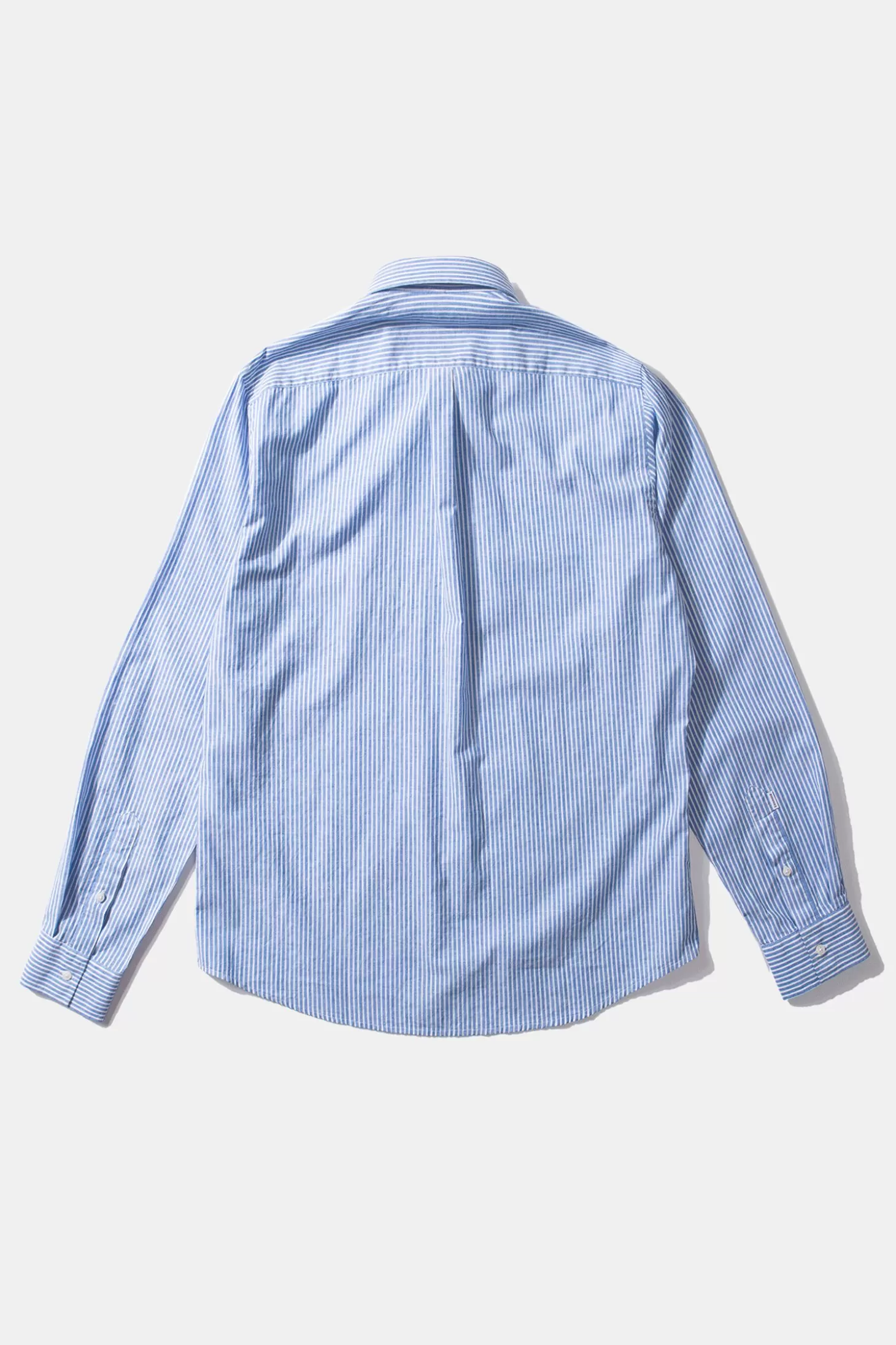 Online Edmmond Studios Striped Linen Shirt Plain Light Blue