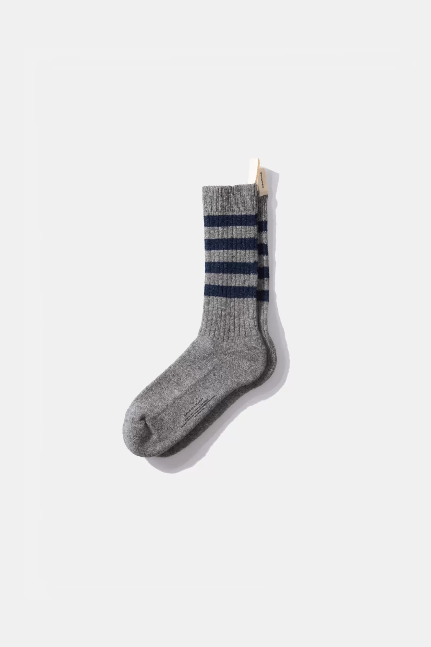 Outlet Edmmond Studios Tag Socks Plain Grey