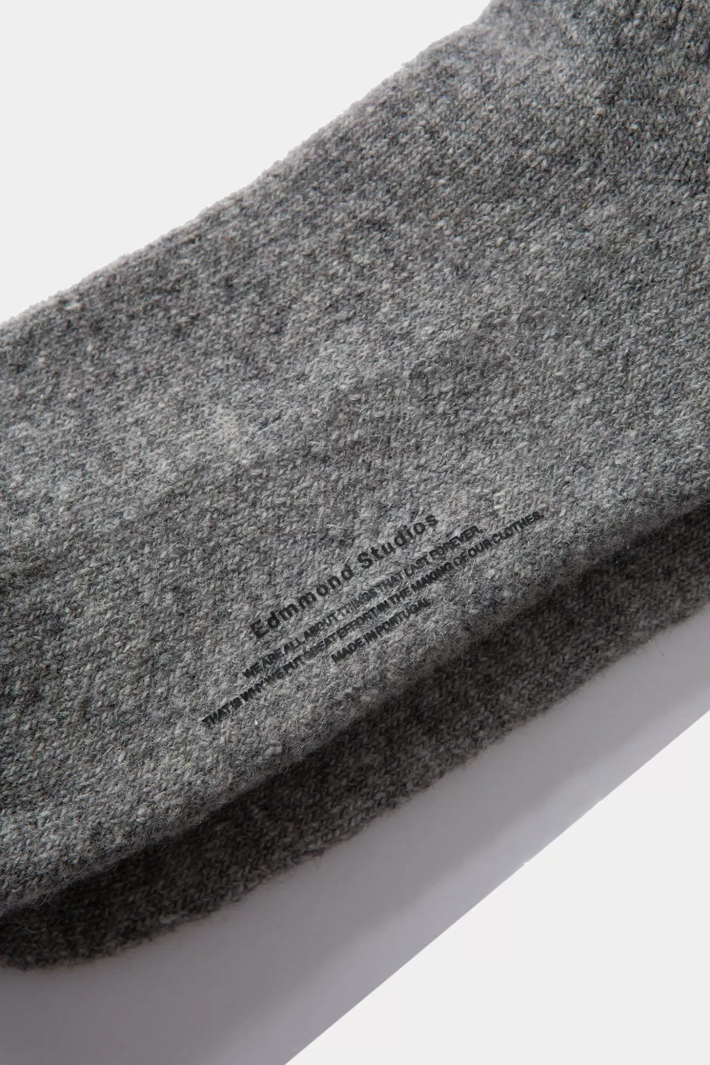 Outlet Edmmond Studios Tag Socks Plain Grey