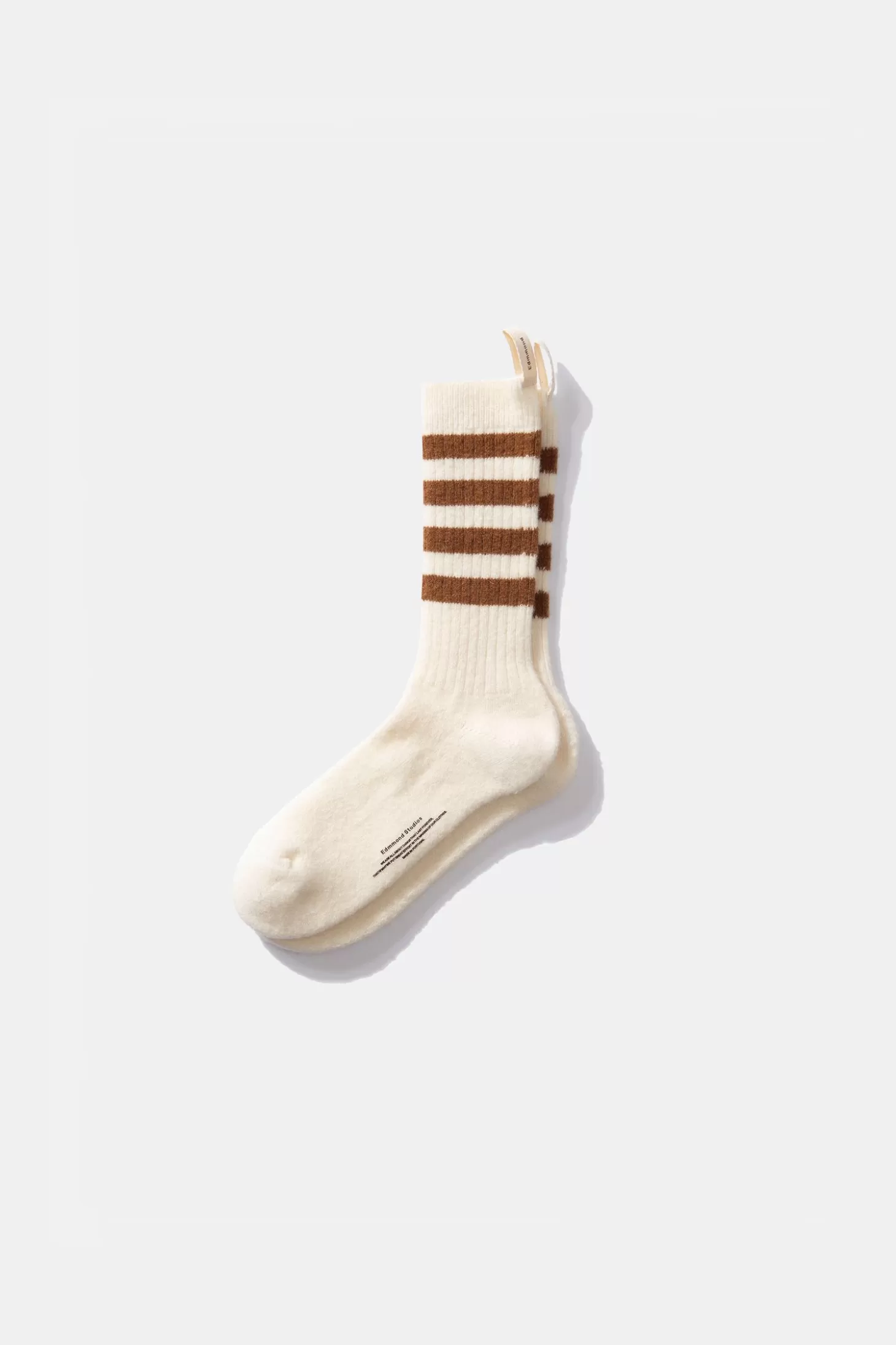 Cheap Edmmond Studios Tag Socks Plain Off White