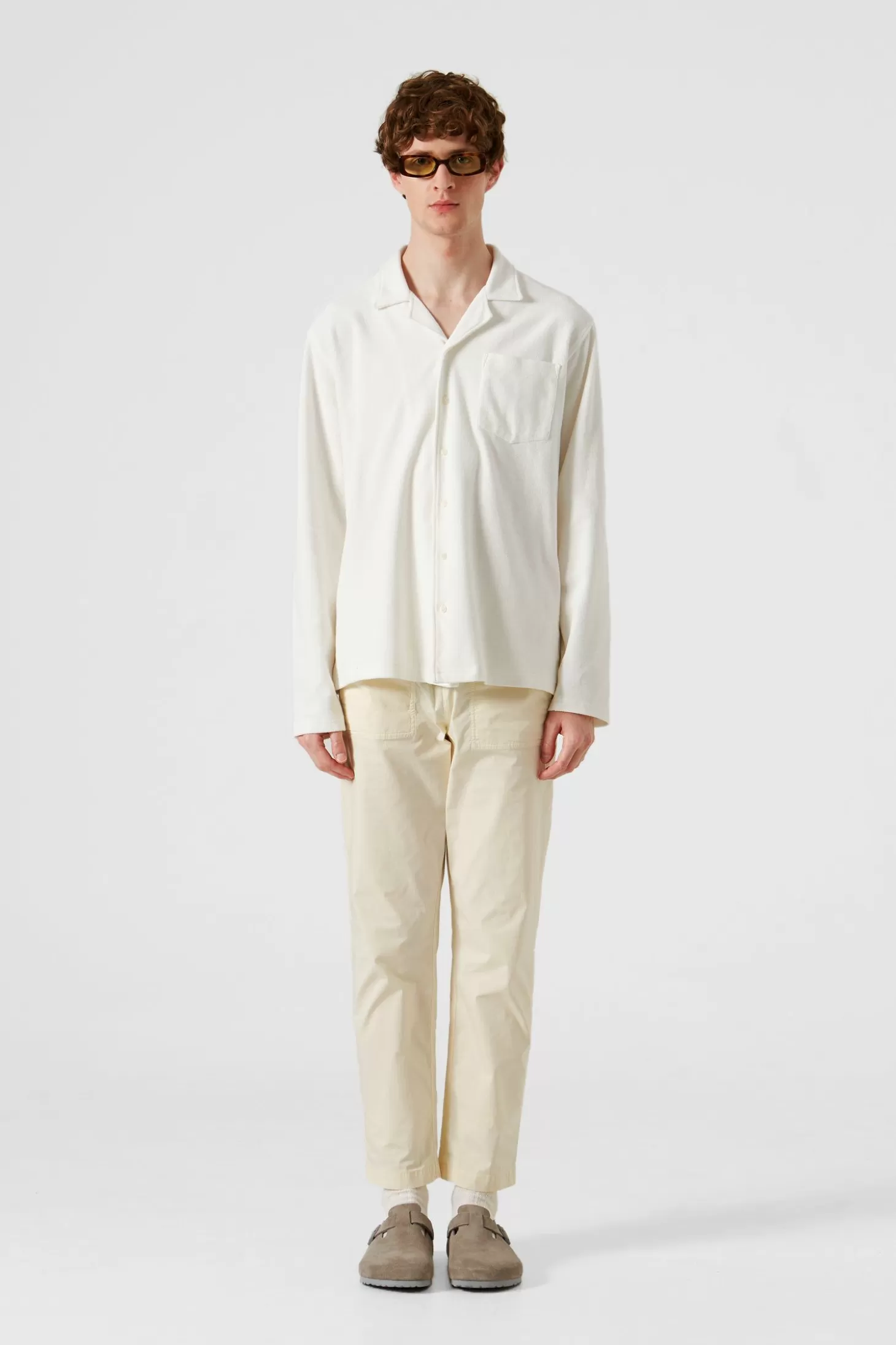New Edmmond Studios Terry Long Shirt Plain Off White