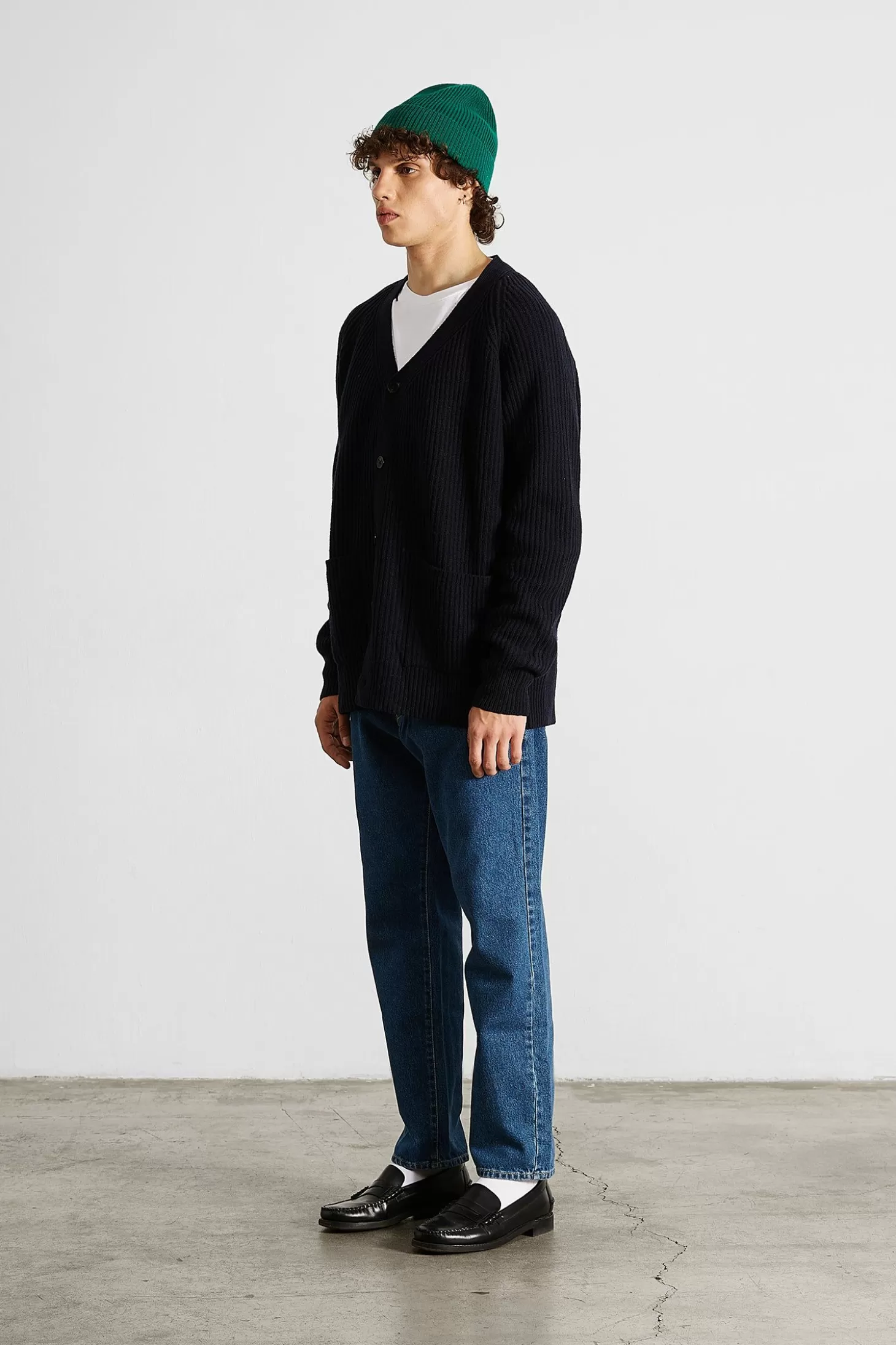 New Edmmond Studios Upper Cardigan Plain Navy