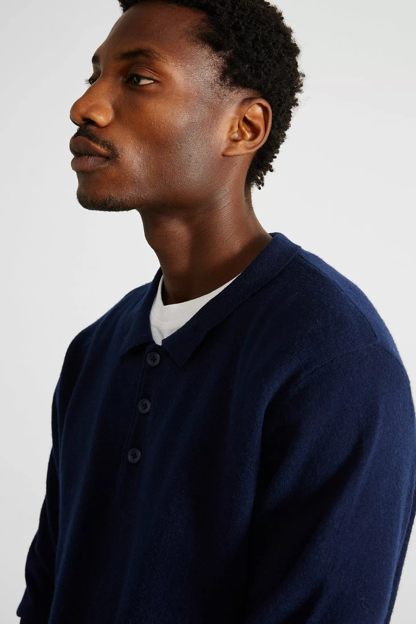 Best Sale Edmmond Studios Wool Polo Plain Navy
